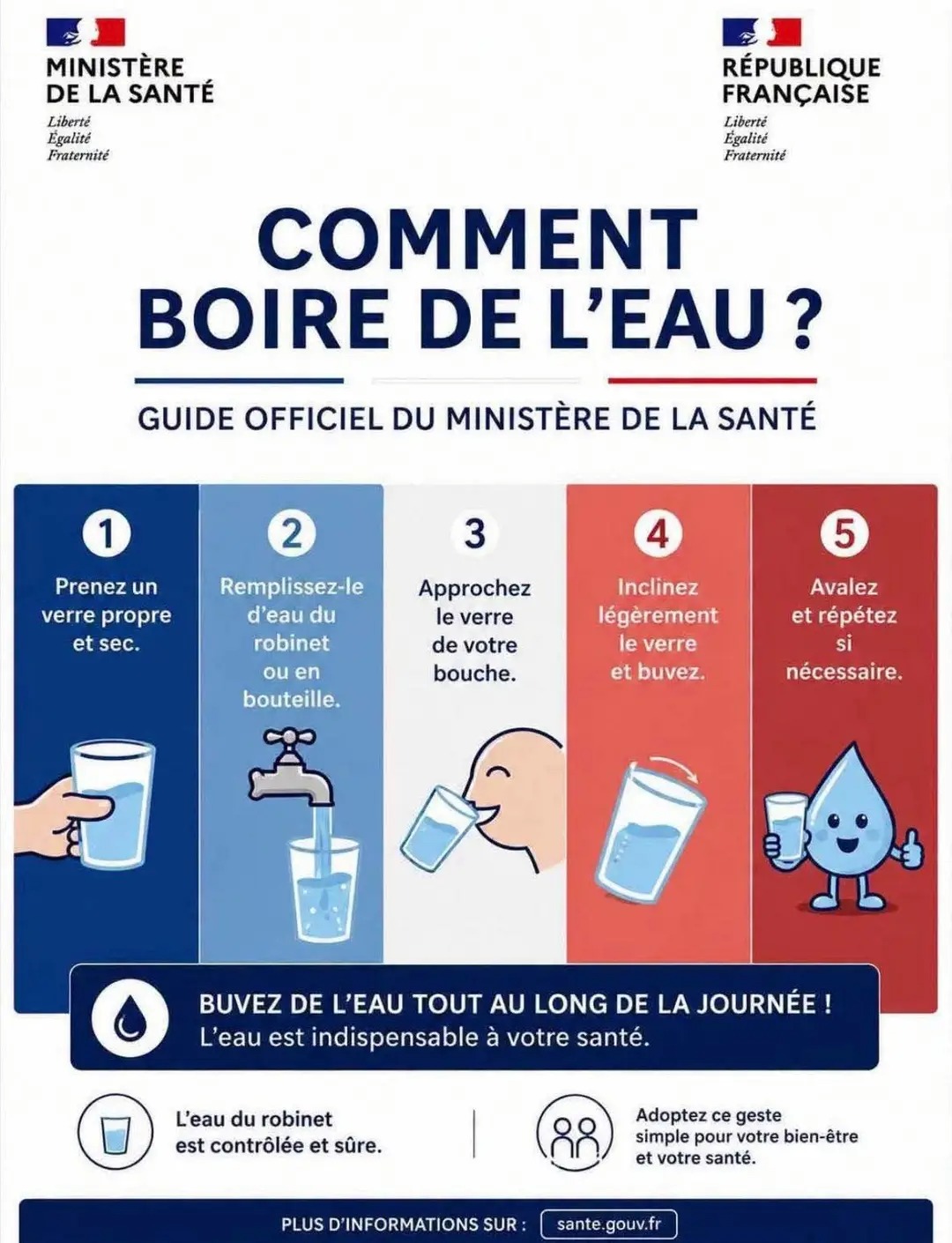 Canicule : le gouvernement publie un guide de 12 pages pour expliquer comment boire un verre d’eau