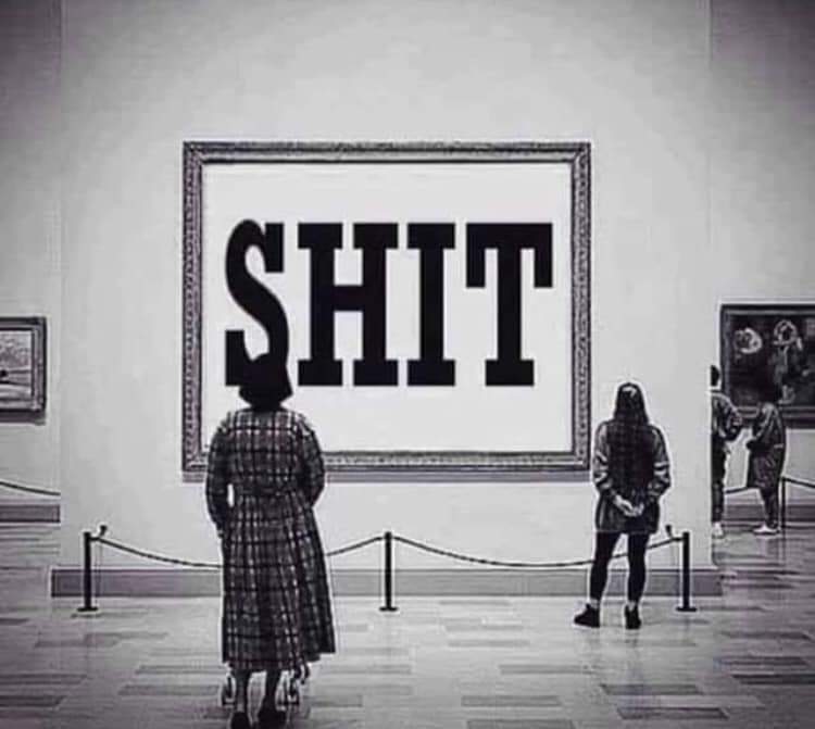 Art contemporain: tableau SHIT.