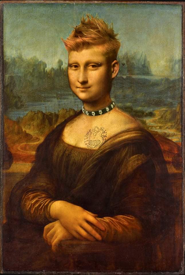 La Joconde (Mona Lisa) en punk.