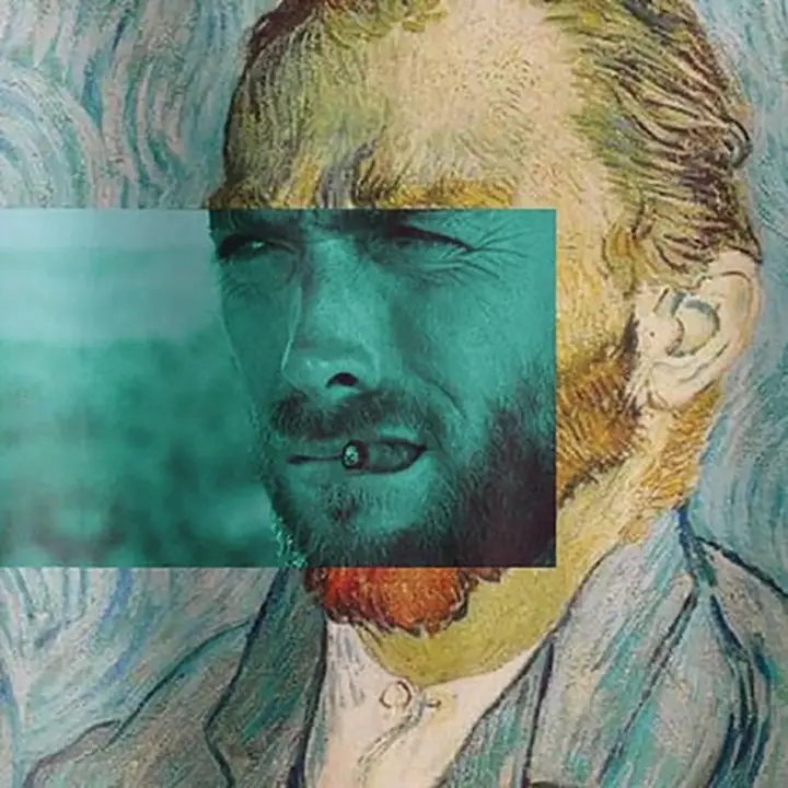 Tableau van Gogh - Clint Eastwood