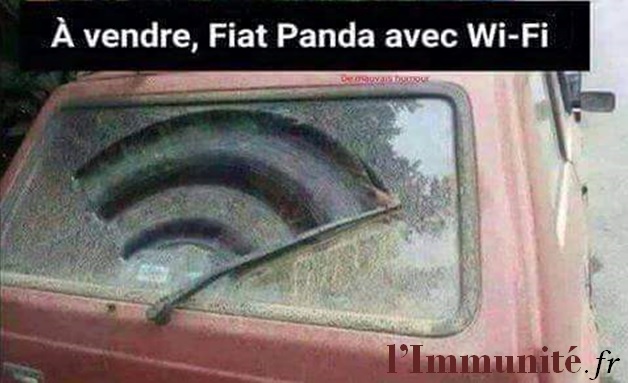 À vendre, Fiat Panda avec Wi-Fi.