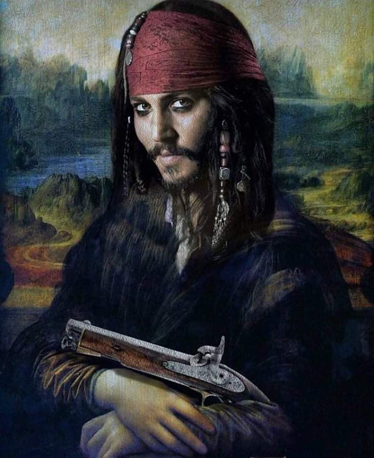 La Joconde version Pirates des Caraïbes avec Johnny Depp.