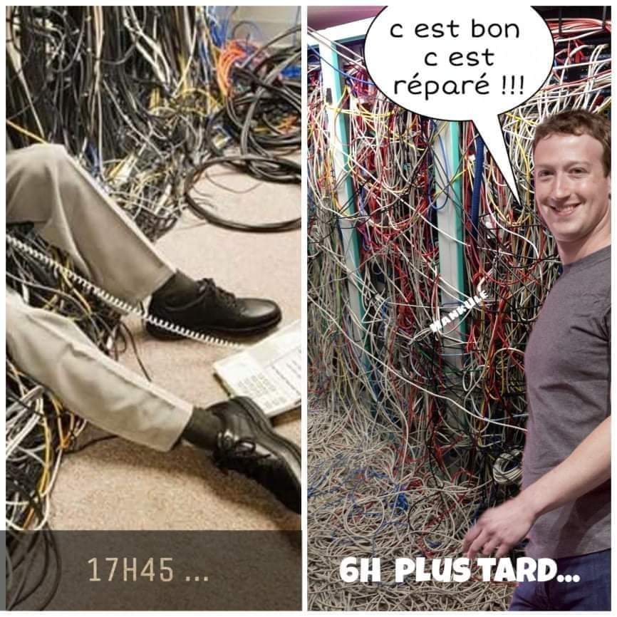 Facebook: panne générale, gros bug. Mark Zuckerberg: c'est bon, c'est réparé!