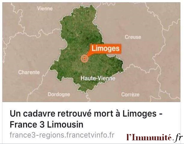 Un cadavre retrouvé mort à Limoges.