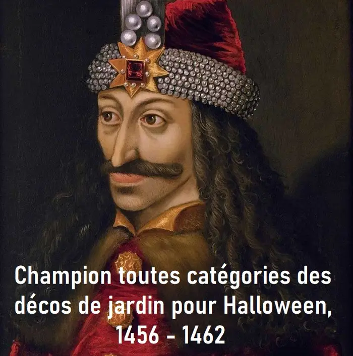 Champion toutes catégories des décos de jardin pour Halloween (comte Dracula)