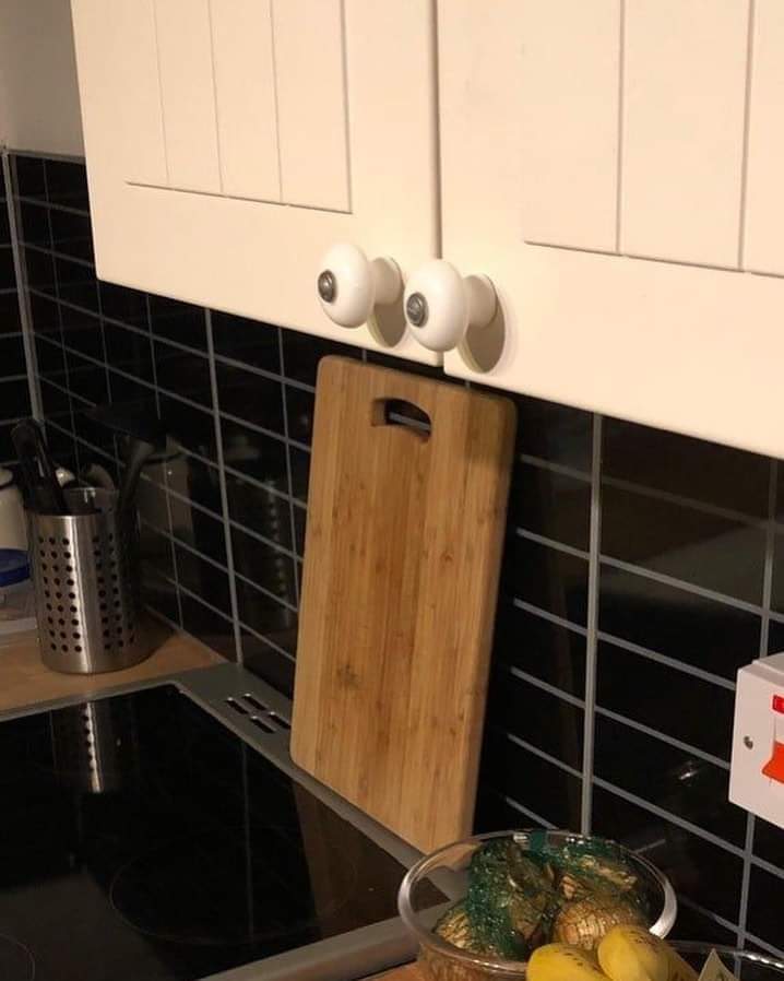 Planche à découper dans la cuisine.