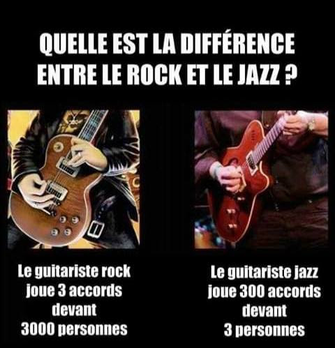 Quelle est la différence entre le rock et le jazz?