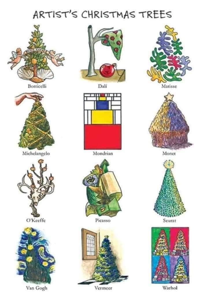 Artist's Christmas Trees.